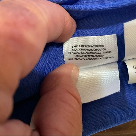 Pappagallo Sheath Dress Blue Lagoon Multi Stripe Lined Sleeveless. - Picture 6 of 8